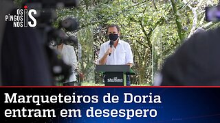 Em novo delírio, Doria começa a imitar coletivas da Casa Branca