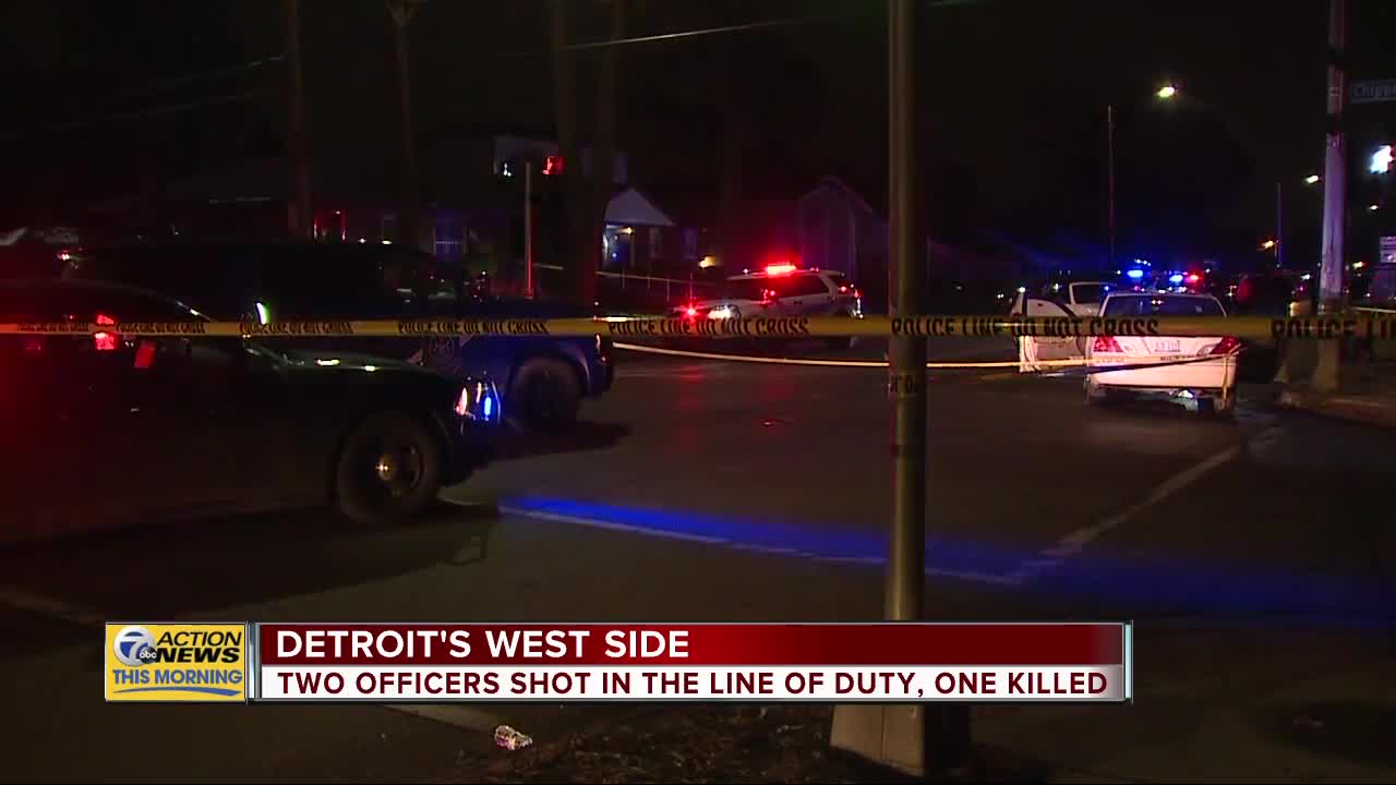2 Detroit police officers shot, 1 killed on Detroit's west side