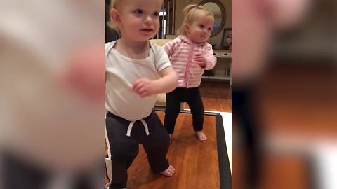 "Toddler Girls Showing Off Their Best Dance Moves"