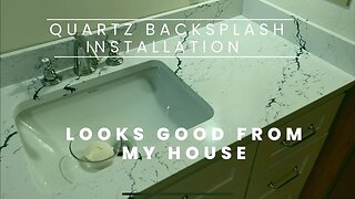 How to install a quartz backsplash (bathroom vanity)