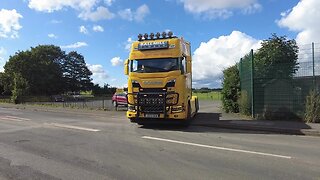 Trucks Leaving Hereford TruckFest - Welsh Drones Trucking #truckfest #trucks #scania