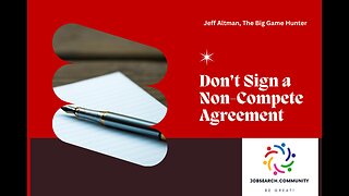 Don’t Sign a Non-Compete Agreement