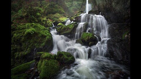 Relaxing and meditation with flowing water sounds.