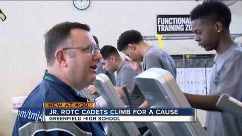 Jr. ROTC Cadets train for Flight for Air Climb