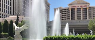 Fountains turned back on at Caesars Palace