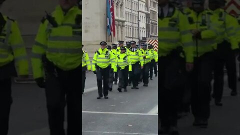 Police on the march cost of living protest #metpolice