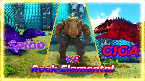 Rock Elemental vs Giga\Reaper\Basilisk | Ark survival evolved | Ark battles | ark gameplay