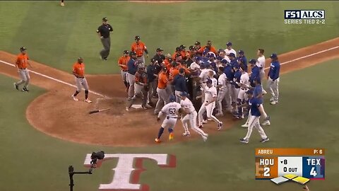 Chaos as Benches Clear At Rangers, Astros ALCS Game