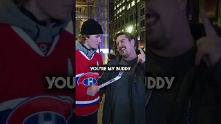 Ced swerves a kiss from a Habs fan 🤣