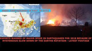 Earths Rotation Mysteriously Slowing, Experts Warn Global Spike in EQ's & Live Footage of Kilauea