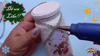 LEMBRANÇAS DE NATAL FEITAS COM VIDROS/DIY/MERRY CHRISTMAS