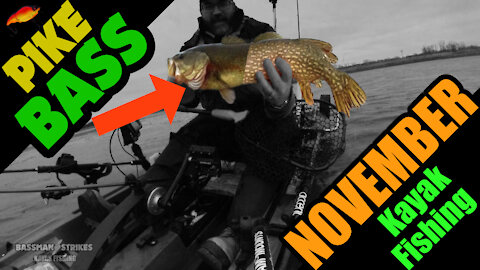 Bass, Pike and Pheasant!! Late November Kayak Pike and Bass Fishing with the Native Slayer Max 12.5