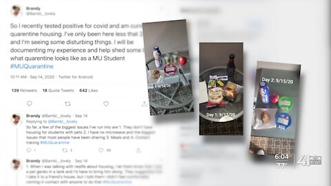 MU student tweets about life in quarantine housing