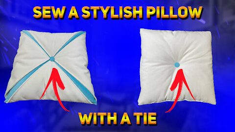 How to sew a decorative pillow with a tie