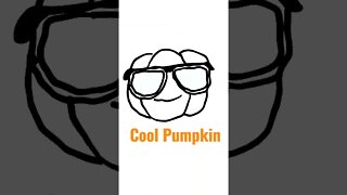 Pumpkin With Cool Sunglasses Drawing #halloween2022 #halloween #pumpkin