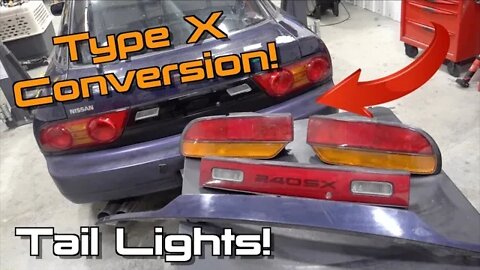 The 240SX Gets A Set Of "Kouki" Tail Lights For The 180SX Type-X Conversion!