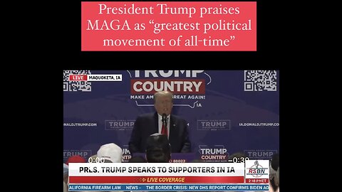 President Trump praises MAGA as "greatest political movement of all-time"