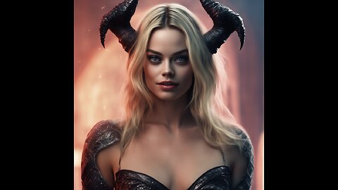 Margot Robbie as the devil, hot, beautiful and sexy.(gorgeous, bellissima)