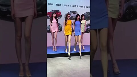 Two Standout Chinese Girls At Car Show