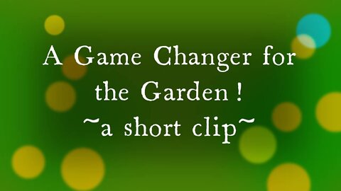 This is a Game Changer in the #Garden!