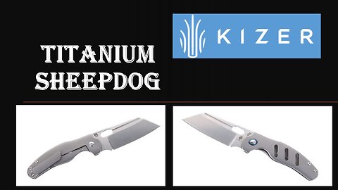 Kizer Sheepdog C01C Frame Lock Thumb Hole Knife Titanium