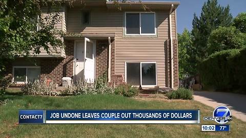 Family says contractor did shoddy work and left job unfinished; has history of scamming people