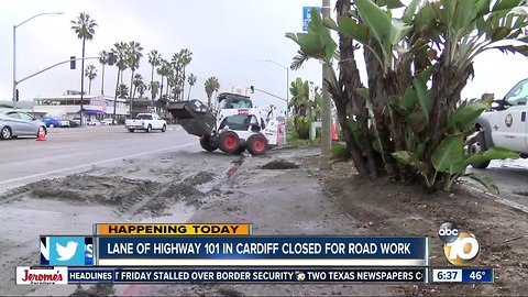 Section of Hwy 101 in Cardiff shut down for repairs