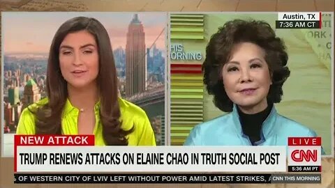 WATCH: Elaine Chao says the media should "not repeat" Trump's nickname for her and compares