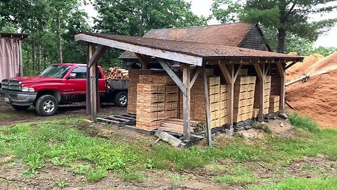 Sawing cedar shingles