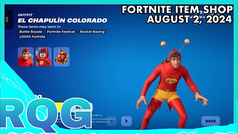 EL CHAPULÍN COLORADO IS FINALLY BACK! FORTNITE ITEM SHOP (August 2, 2024)