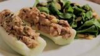 Healthy Lunch Ideas: Tuna Boats And Spinach Salad