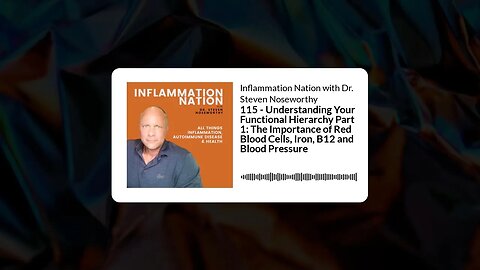 Inflammation Nation with Dr. Steven Noseworthy - 115 - Understanding Your Functional Hierarchy...