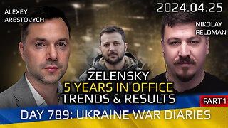 War in Ukraine, Analytics. Day 789 (part1): Zelensky, 5 Years In Power, Trends and Results