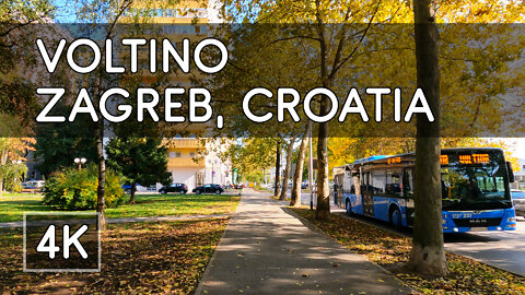 Walking Tour: Voltino - Zagreb, Croatia - 4K UHD