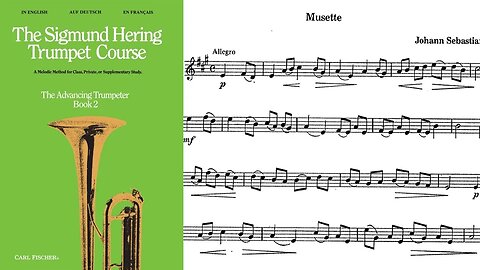 [MÉTODO DE TROMPETE] Livro 2 do método de Sigmund Hering 29 - A Major / Lá Maior (Musette Bach)