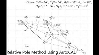 Relative Pole Method (4 Bar Linkage)