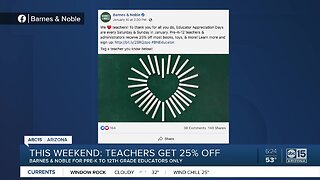 Teachers score 25% off at Barnes & Noble this weekend!