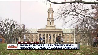 The battle over rules handing sexual misconduct cases on college campuses.