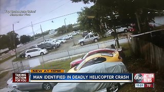 Helicopter crashes onto busy Tampa highway, rotor blade hits truck, killing passenger