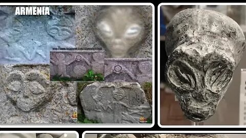 Armenia’s Aliens Etched In Stone Vs Nazca Alien (Picture Montage)