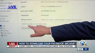 Here's how to download your Facebook archive