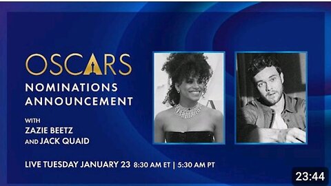 96th Oscar Nominations Announcement Hosted by Zazie beetz and Jack Quaid