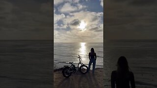 Stunning Beach Sunset E-Bike Ride #shorts #short