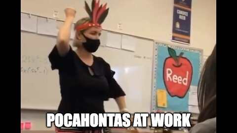 Elizabeth Warren Goes Crazy Jumps On The Desk While Teaching A Class Of Students