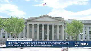 IRS sends incorrect letters to thousands