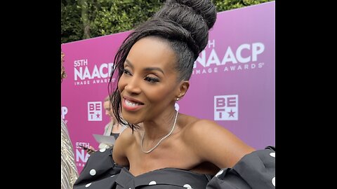 June Ambrose and Charlese Jones hit the red carpet for the NAACP Awards Fashion Show