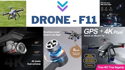 Drone F11 pro gps zangão 4K câmera hd.