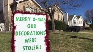 Thief steals decorations from KC family's elaborate Christmas display