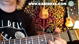 Bones- Imagine Dragons- Guitar lesson by Cari Dell (guitar tutorial)