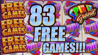 INSANE!! 83 FREE GAMES ON SPIN IT GRAND! JUST WHEN I THOUGHT I WAS DONE JACKPOT HAND PAY!